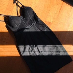 NASTY GAL Black Sexy Strappy Bodycon Bustier Dress